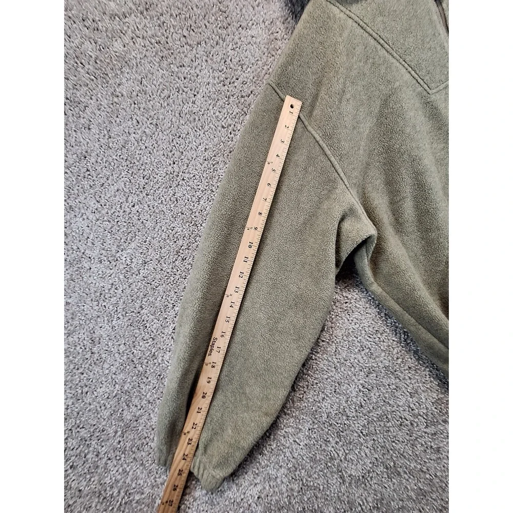 Sonoma Sport Fleece Hoodie Men's 2XL Olive Pockets Drawcord Hem 1/4 Zip Pullover
